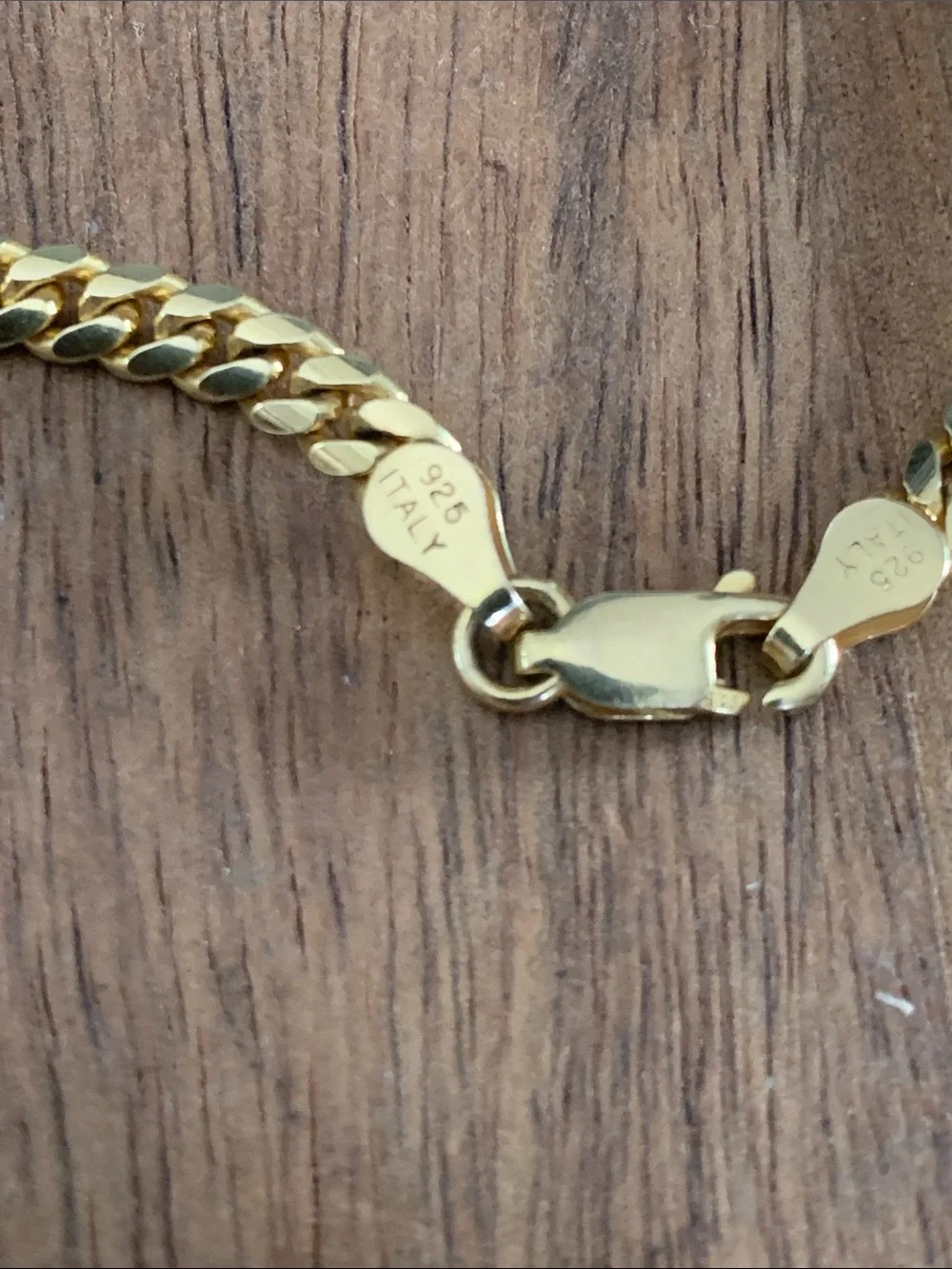 24” Italian Made, Cuban Link, Lobster Clasp, Gold Vermeil, 22.8 gram Necklace